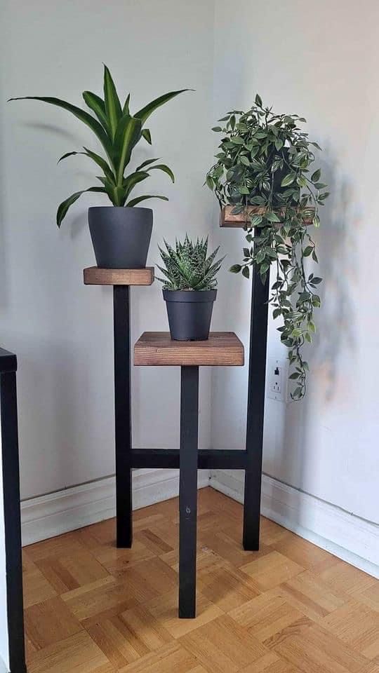 Soporte 3 niveles para plantas por metalwood7